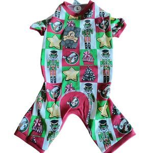 Buc-ee's Christmas Dog Outfit Jumpsuit‎ One Piece Pajamas Waffle Knit Large